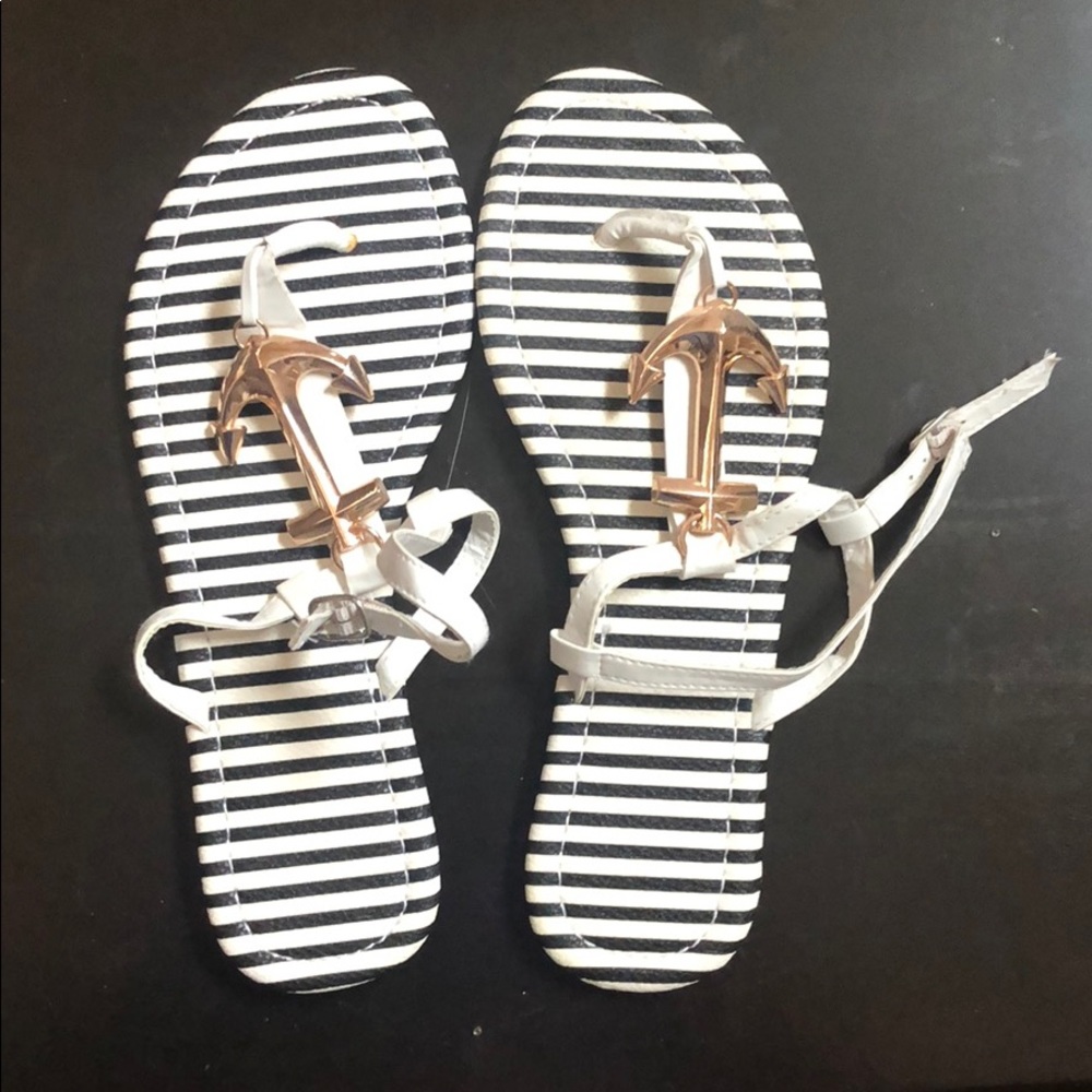 Rose Gold Anchor Sandals